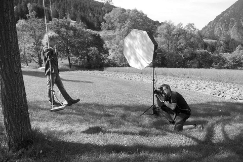 Photographic production of the new camelot shoe collection in Andorra