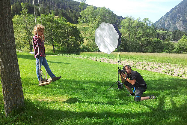 Producción fotográfica de la nueva colección de zapatos Camelot en Andorra